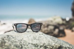 Funny USA America Flag Retro Sunglasses