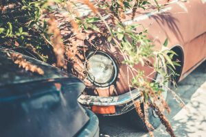 Abandoned Rusty Old Timer Automobile