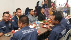 Danlanud RHF Jamu Makan Siang Ketua PWI Pusat dan Pengurus PWI Kepri