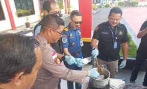 1.057 Gram Sabu Direbus Satresnarkoba Polres Bintan