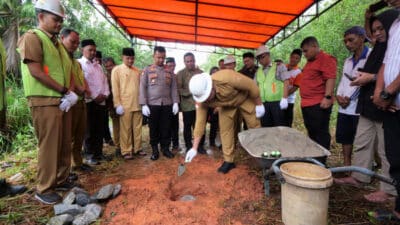 Ambruk 2020 Lalu, Jembatan Bukit Batu-Parit Bugis Kembali Dibangun