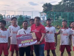 Jaring Bibit Unggul, Polisi Gelar Mini Soccer Tingkat SMP se Kabupaten Bintan