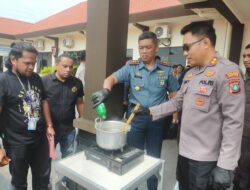 Polisi dan Lanal Bintan Musnahkan 749,99 Gram Sabu