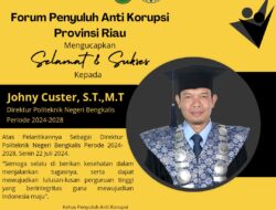 Ketua Forpak Riau Ucapkan Tahniah Atas Pelantikan Johny Custer sebagai Direktur Polbeng