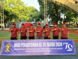 Hari Pengayoman, Tim Kontingen Kemenkumham Kepri Ikuti Laga Tenis Lapangan