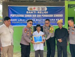 Sambut HUT Lantas, Polres Bintan Buat Sumur Bor di Masjid Tanjung Uban