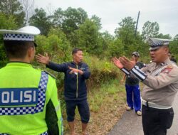 Lakalantas Bus dan Motor, Pengendara Alami Luka di Bintan