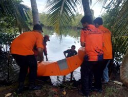 BPBD Bintan Pasang Himbauan Waspada Buaya di Sungai Kampung Nosari Kijang