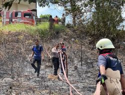 Lahan Kosong Terbakar, Kapolres Yunita Kerahkan Personil Tangani Lokasi Kebarakan